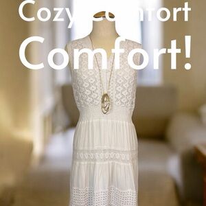 Elegant White Lace Dress